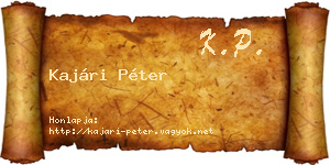 Kajári Péter névjegykártya